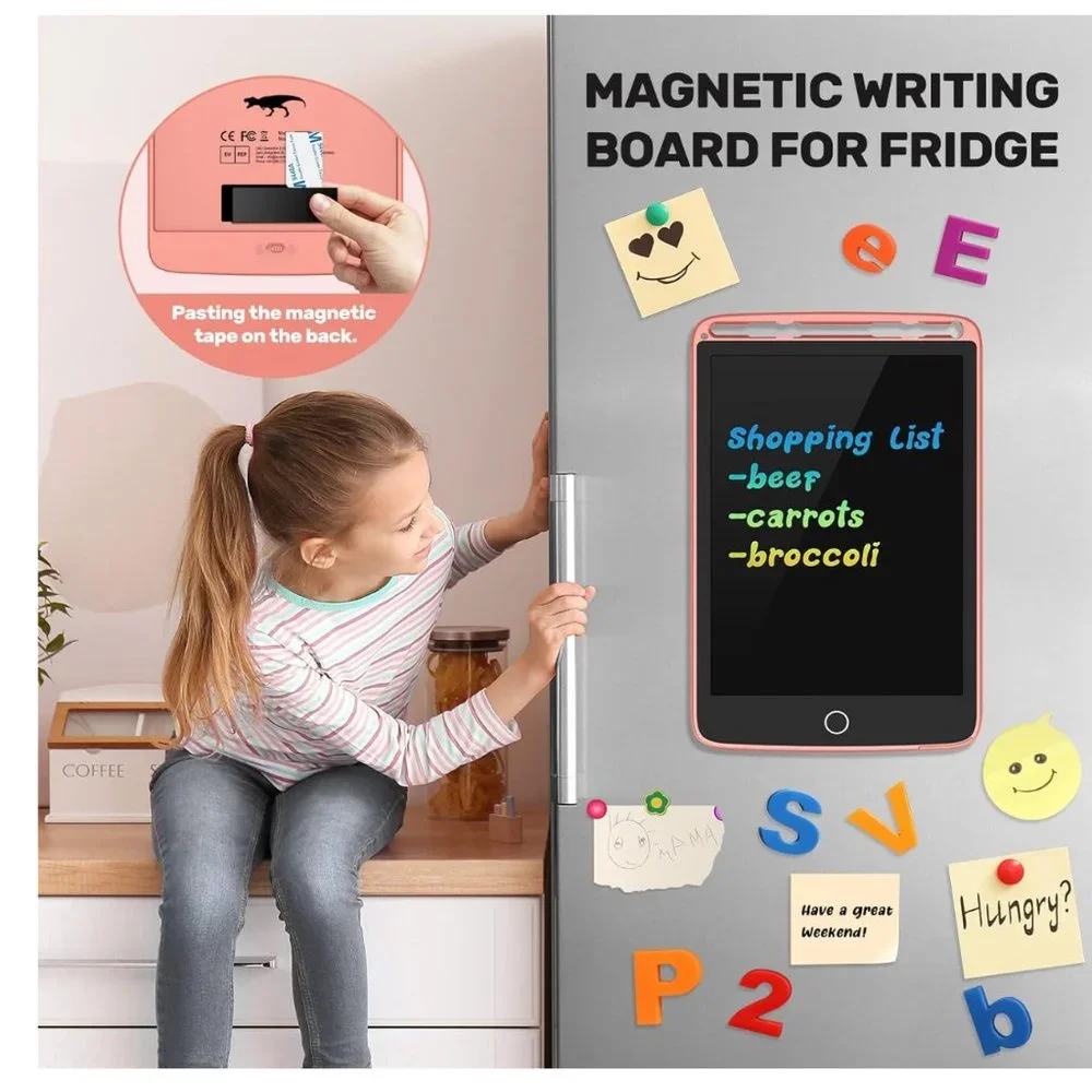 PINK Writing Tablet with Fridge Magnets